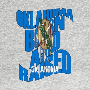 Oklahoma Born and Raised State Flag T-Shirt